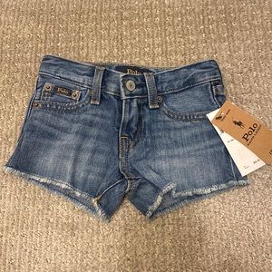 Polo Ralph Lauren toddler girl cutoff denim shorts